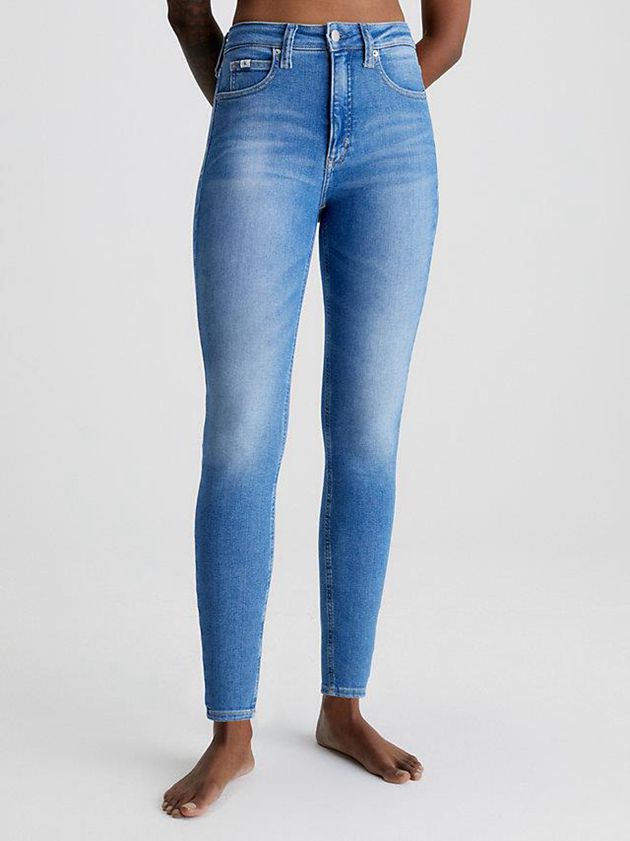 Calvin Klein USA High Rise Super Skinny Ankle Womens Jeans Blue 3016845-PR